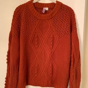 Burnt orange sweater